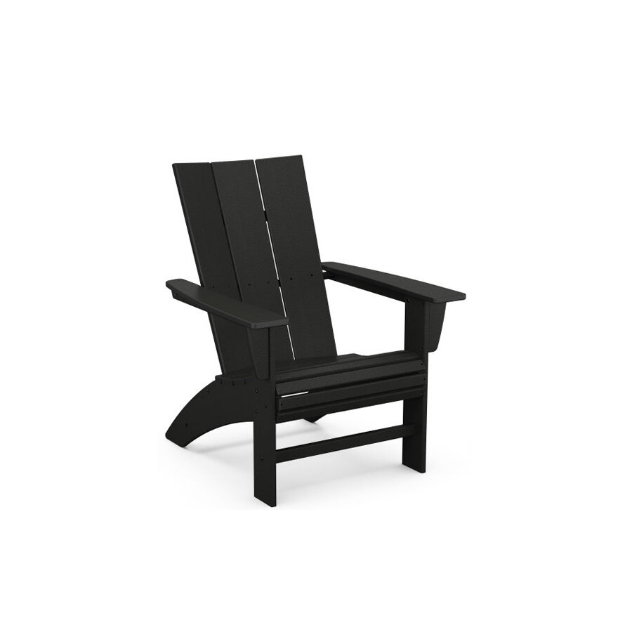 Modern Curveback Adirondack Chair Black Product Image